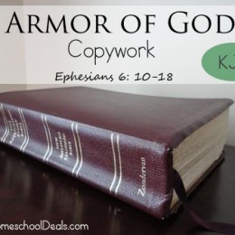 Armor of God Copywork - FreeHomeschoolDeals.com