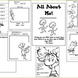 Free Dr. Seuss All About Me Printable Book