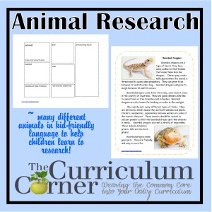 Free Homeschool Science: Animal Research Printables