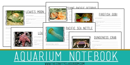 Free aquarium notebooking pages