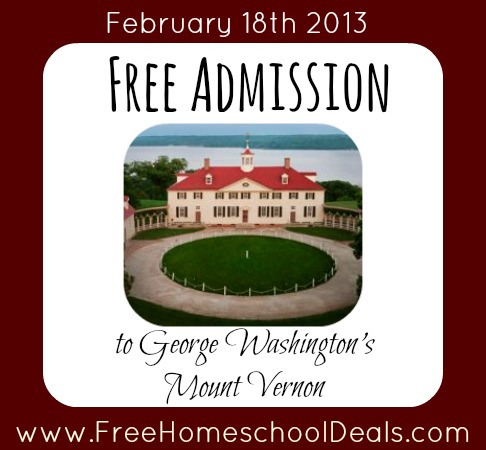 Free Admission to George Washington's Mount Vernon