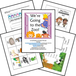 Free We're Going to the Zoo! Unit Study and Lapbook Printables