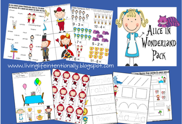 Free Alice in Wonderland Printable Pack 