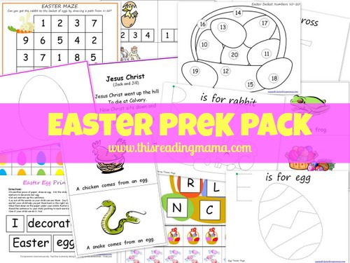 Free Worksheets: Easter PreK Printable Pack