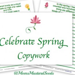 Free Notebooking and Copywork for Spring