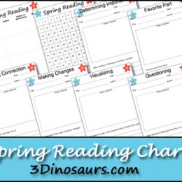 Free Spring Themed Reading Charts