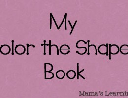 Free My Color the Shapes Book