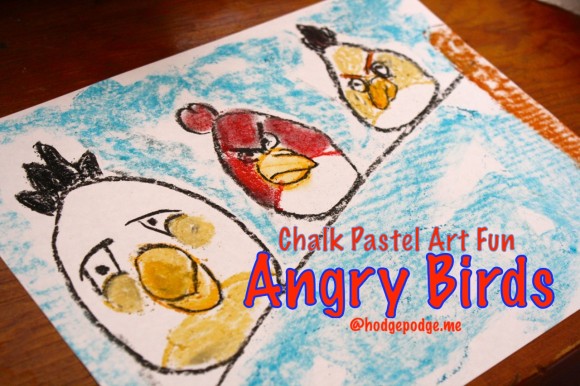 Free Angry Birds Chalk Pastel Tutorial