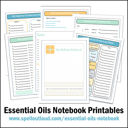 Free Wellness Notebook and Essential Oils Printables