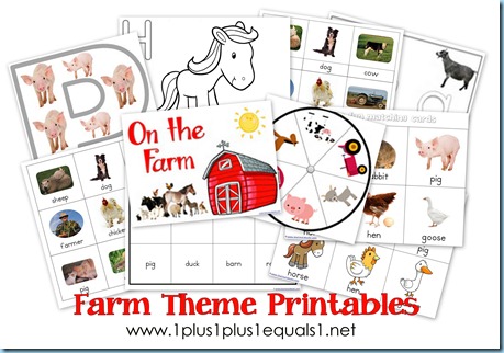 Free Farm Theme Printables