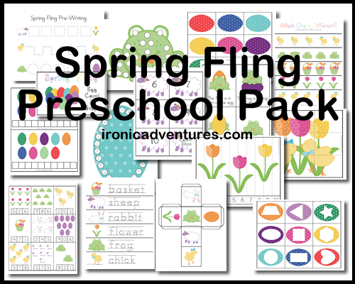 Free Spring Fling Printable Preschool Pack