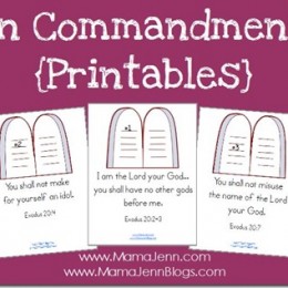 Free Ten Commandments Printables and Copywork