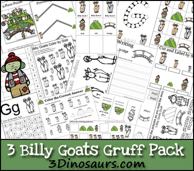 Free 3 Billy Goats Gruff Printable Pack