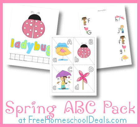 FREE Worksheets: Spring ABC Printable Pack