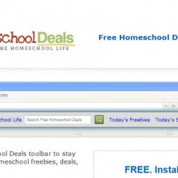 Free Homeschool Deals Toolbar