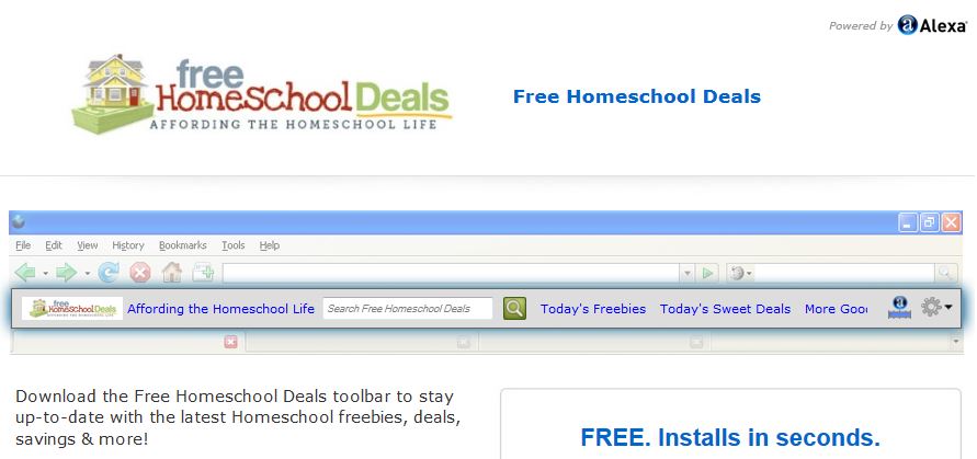 Free Homeschool Deals Toolbar