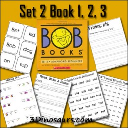 Free Bob Books Early Reading Printables: Set 2 Book 1, 2, 3