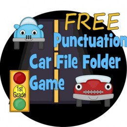 Free Punctuation Car File Folder Game