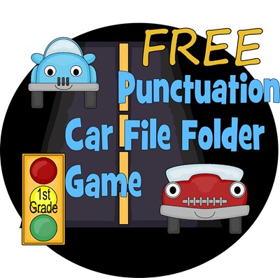 Free Punctuation Car File Folder Game