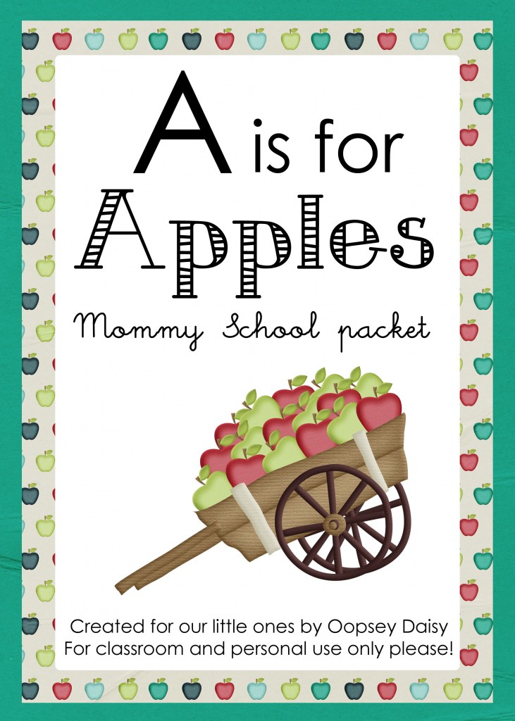 Free Homeschool Printables A is for Apples