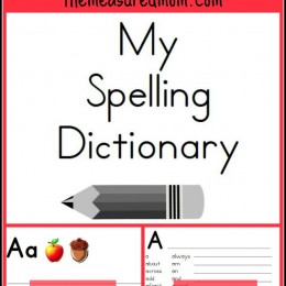 Free Printable Spelling Dictionary for Kids