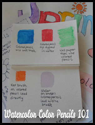 Free Watercolor Pencil Tutorial and Printable