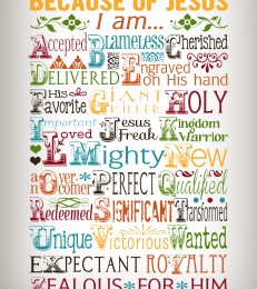 Free “Because Of Jesus” Printable