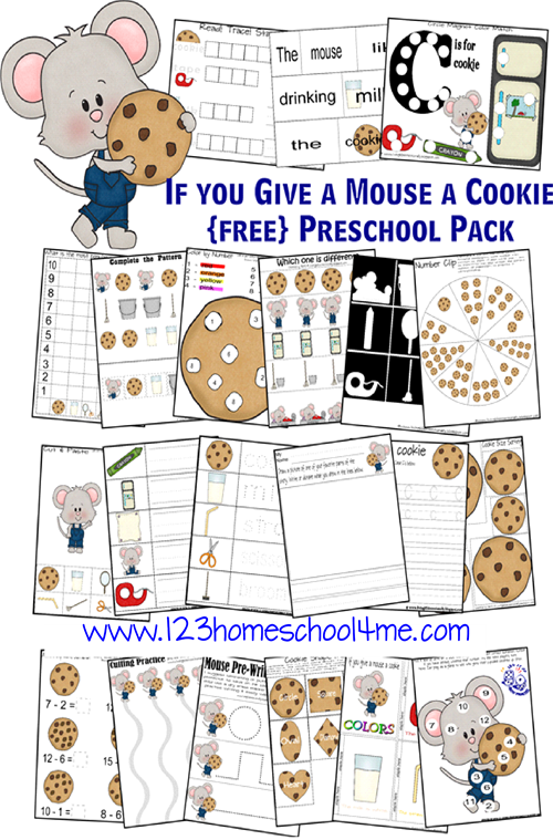 Free If you Give a Mouse a Cookie Printable Pack