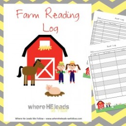 Free Farm Reading Log