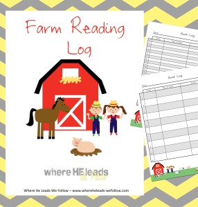 Free Farm Reading Log 