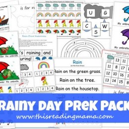 Free Worksheets: Rainy Day Printable Pack for PreK
