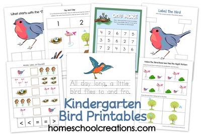 Free Kindergarten Bird-Themed Printable Pack