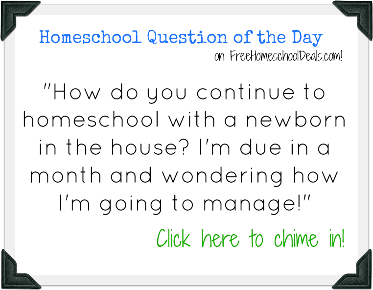How to Homeschool with a Newborn in the House {Homeschool Question of ...