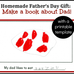 Free Printable Homemade Father’s Day Gift: A Book About Dad