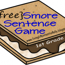 Free Homeschool Printables: Smore Sentence Game