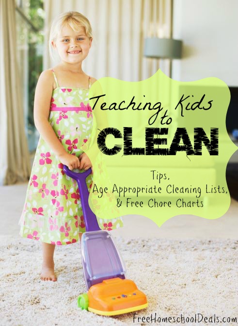 teaching kids to clean