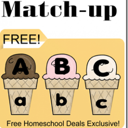 FREE Ice Cream Alphabet Match-up File Folder Game {Free Instant Download}