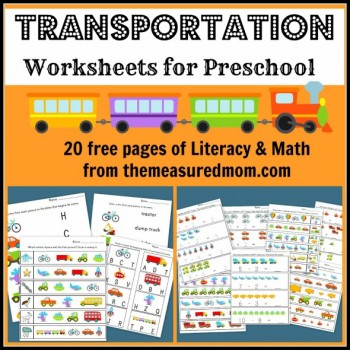 Free Transportation & Truck Themed Printables