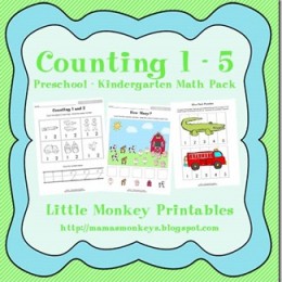 Free Homeschool Printables: Counting 1-5 Math Pack