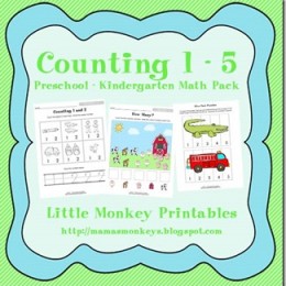 Free Homeschool Printables: Counting 1-5 Math Pack