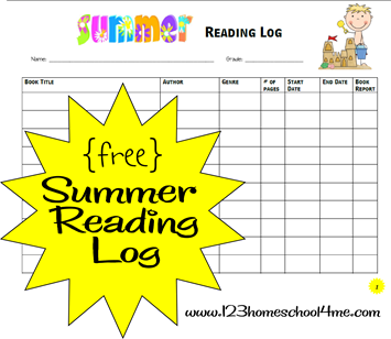 free reading logs