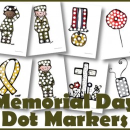 Free Memorial Day Dot Marker Printable Set