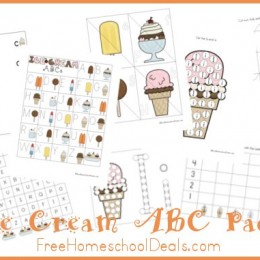 Free Ice Cream ABC Printable Pack