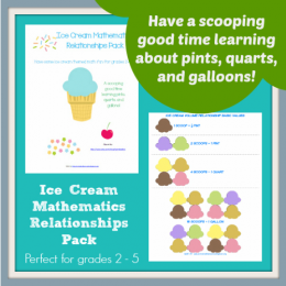 Free Ice-Cream Math Printable Worksheets: Grades 2-5