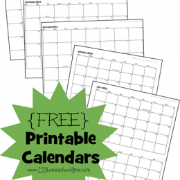 Free Homeschool Printable Calendars