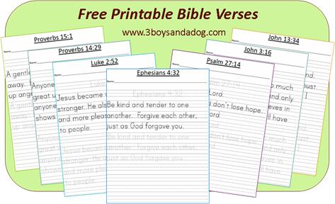 free printable Bible verse copywork