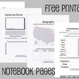 Free State Notebooking Pages