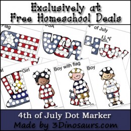 FREE 4th of July Dot Marker Printable Set