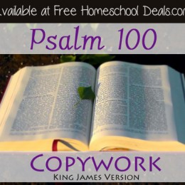 Free Psalm 100 Bible Copywork KJV