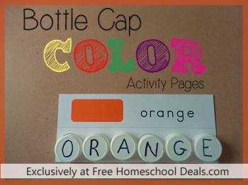 FREE Bottle Cap Color Activity Pages {Instant Download}